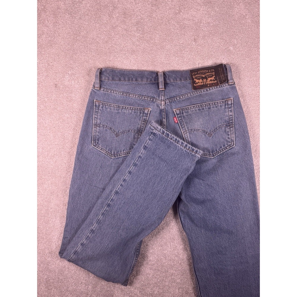 Levis 511 Jeans Mens 31 X 32 Slim Fit Blue Denim Medium Dark Wash Big E